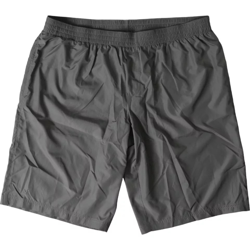 Dunkelgraue Polyester Beachwear Shorts Bademode Herren