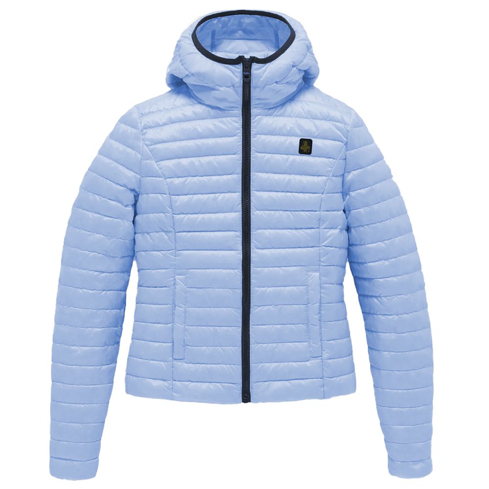 Hellblaue Polyamid-Damenjacke