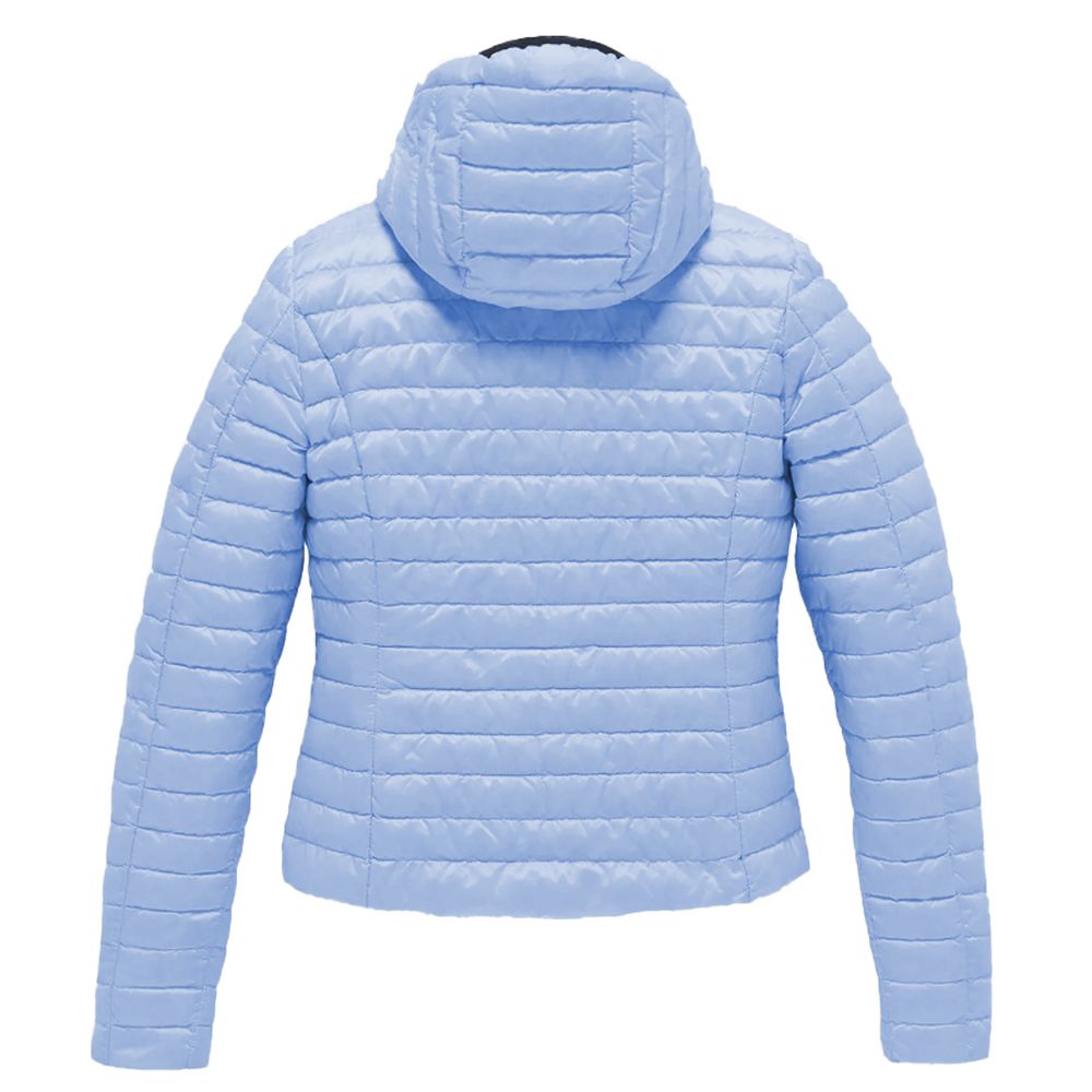 Hellblaue Polyamid-Damenjacke