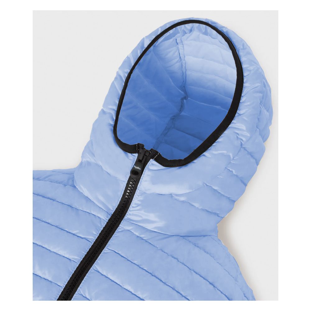 Hellblaue Polyamid-Damenjacke
