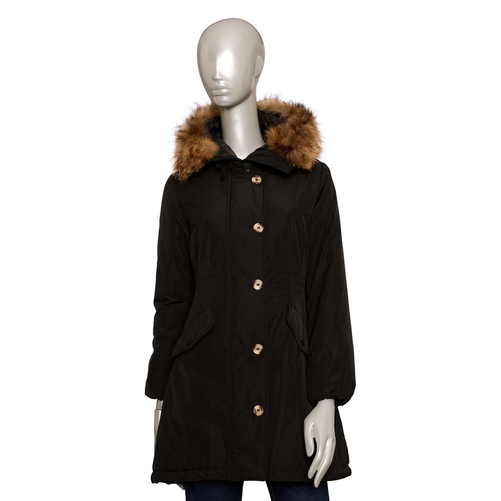 Schwarze Polyester-Damenjacke