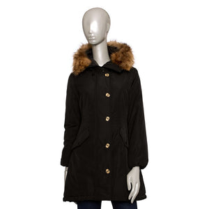 Schwarze Polyester-Damenjacke