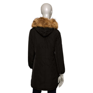 Schwarze Polyester-Damenjacke