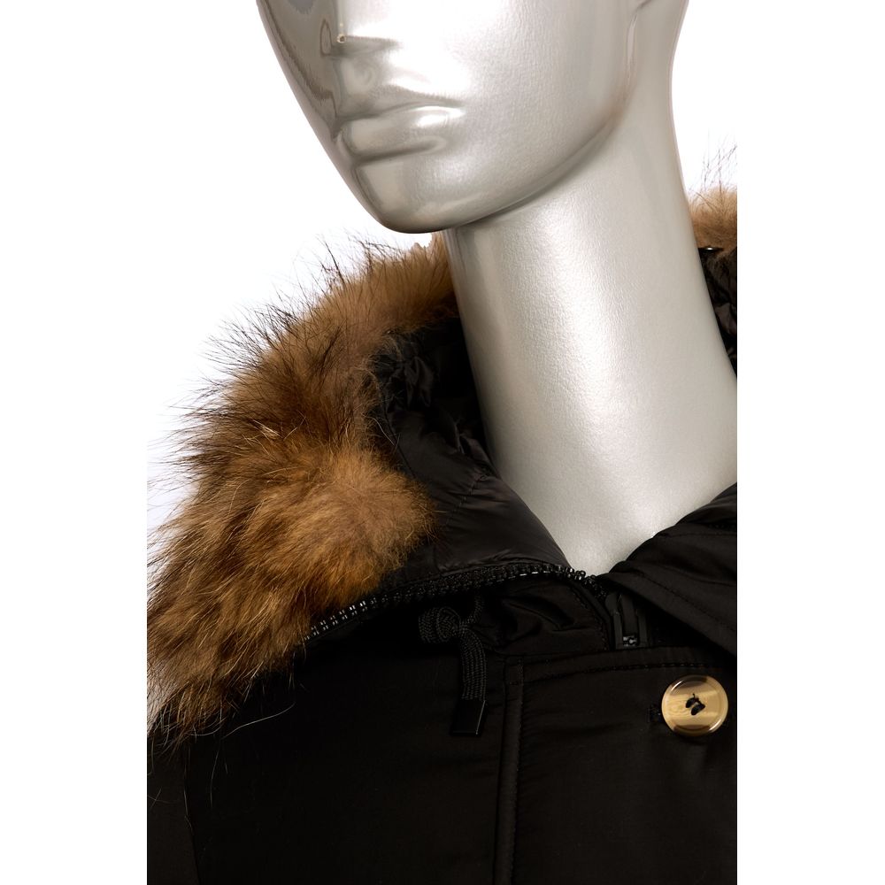 Schwarze Polyester-Damenjacke