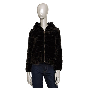 Schwarze Polyester-Damenjacke