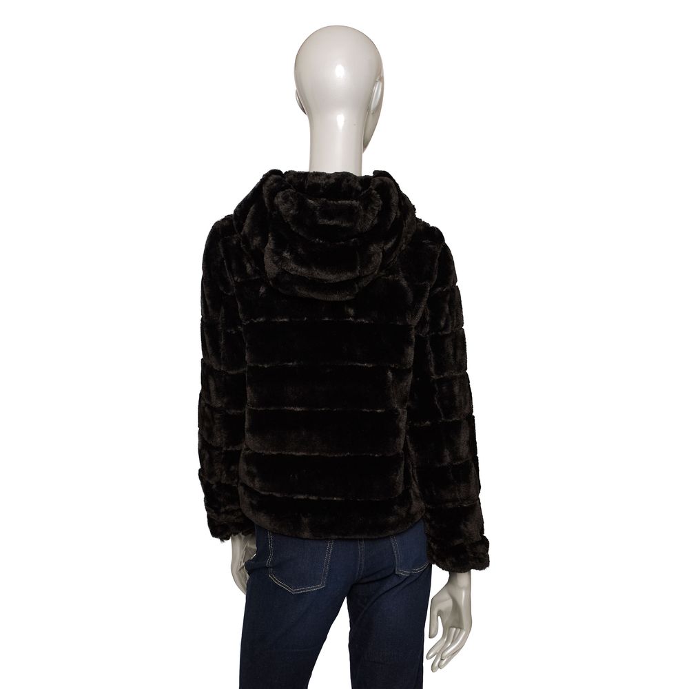 Schwarze Polyester-Damenjacke