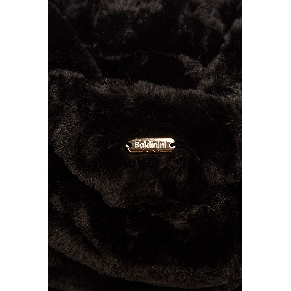 Schwarze Polyester-Damenjacke