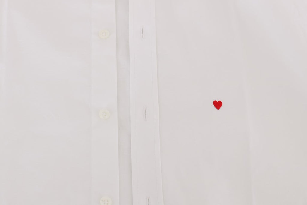 White Cotton Stretch Slim Fit Dress Shirt