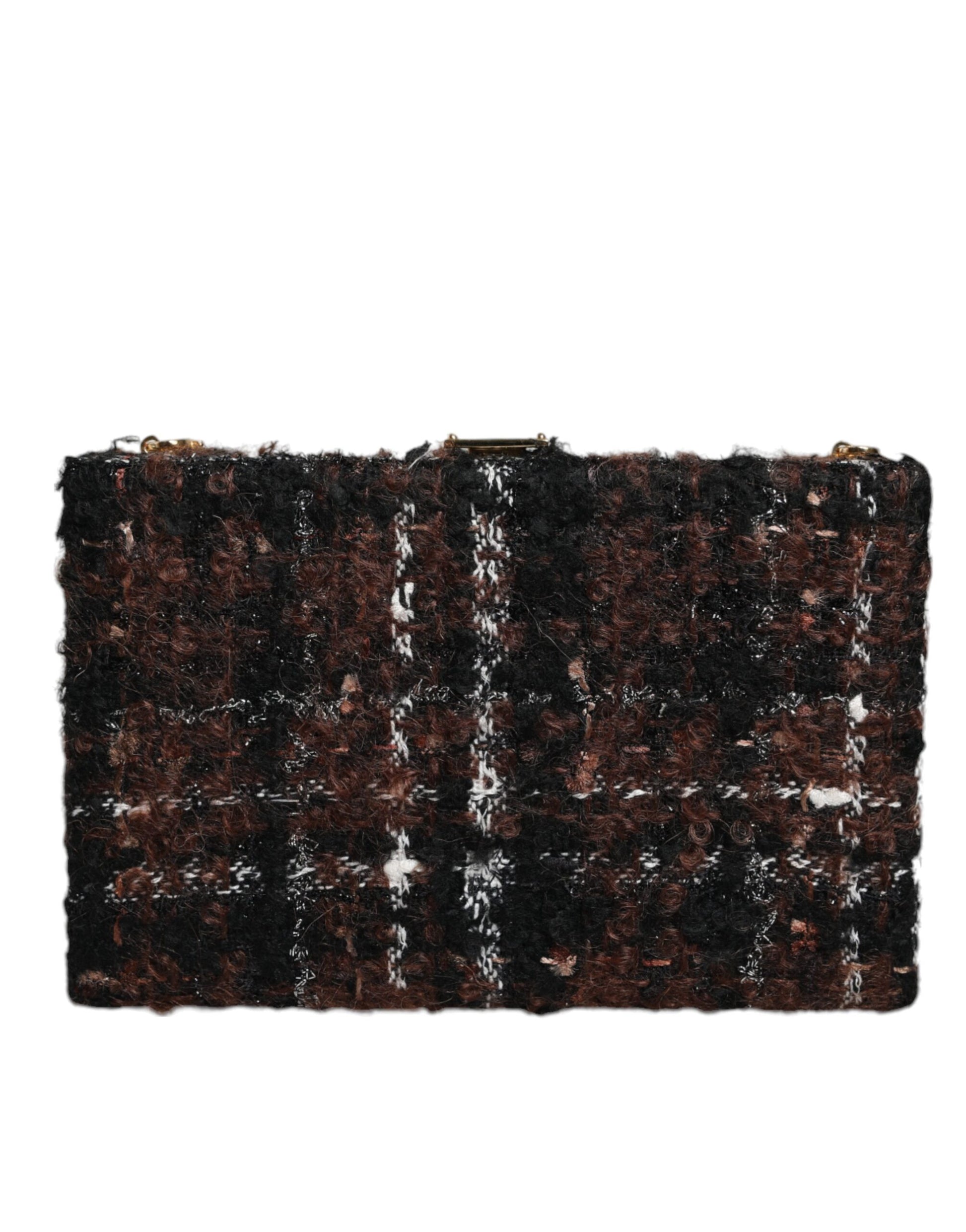Mehrfarbige Clutch aus Tweed mit Blumenmuster, Abendtasche, Umhängetasche