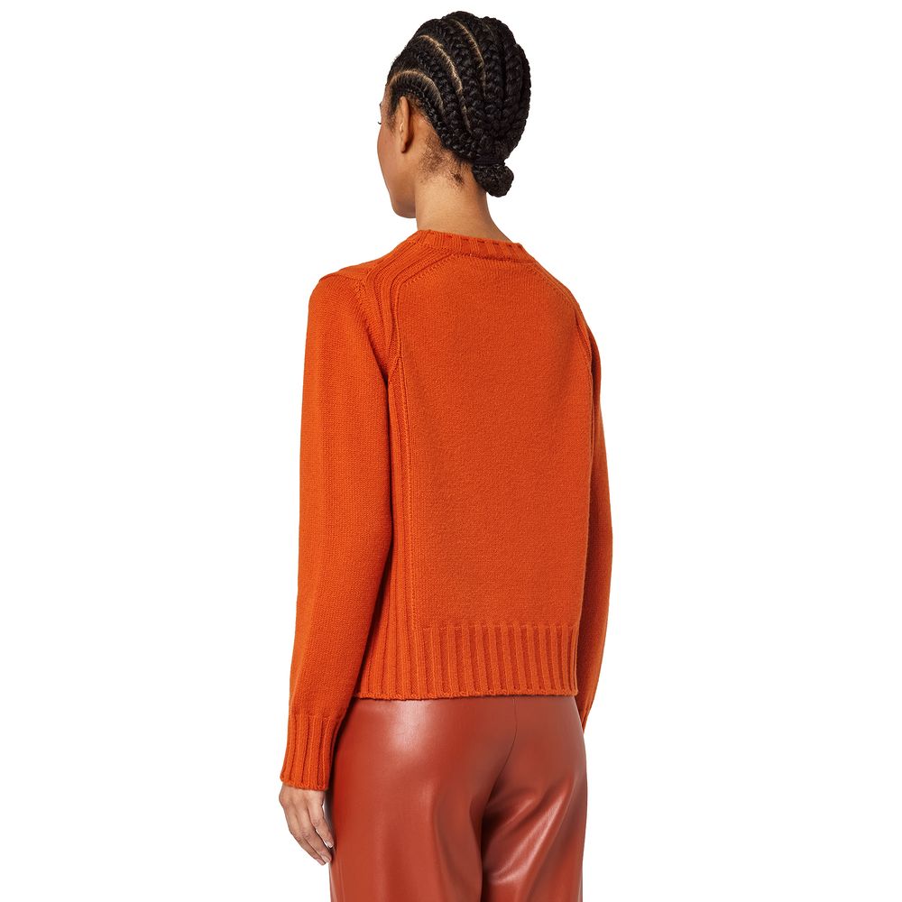 Orangefarbener Kaschmirpullover