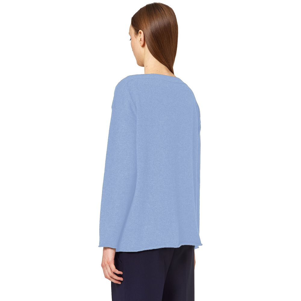 Hellblauer Kaschmirpullover für Damen