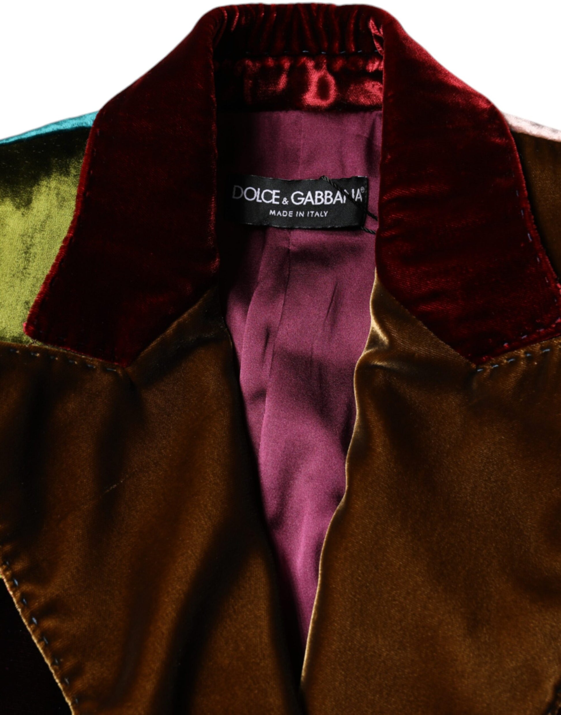 Mehrfarbige zweireihige Patchwork-Blazerjacke
