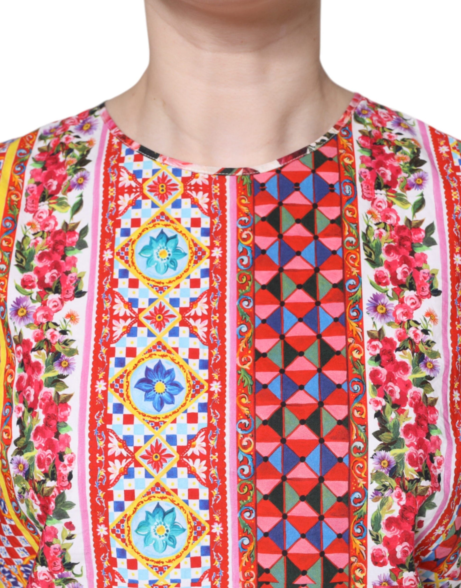 Mehrfarbiges Carretto-Tanktop aus Baumwolle mit Blumenmuster