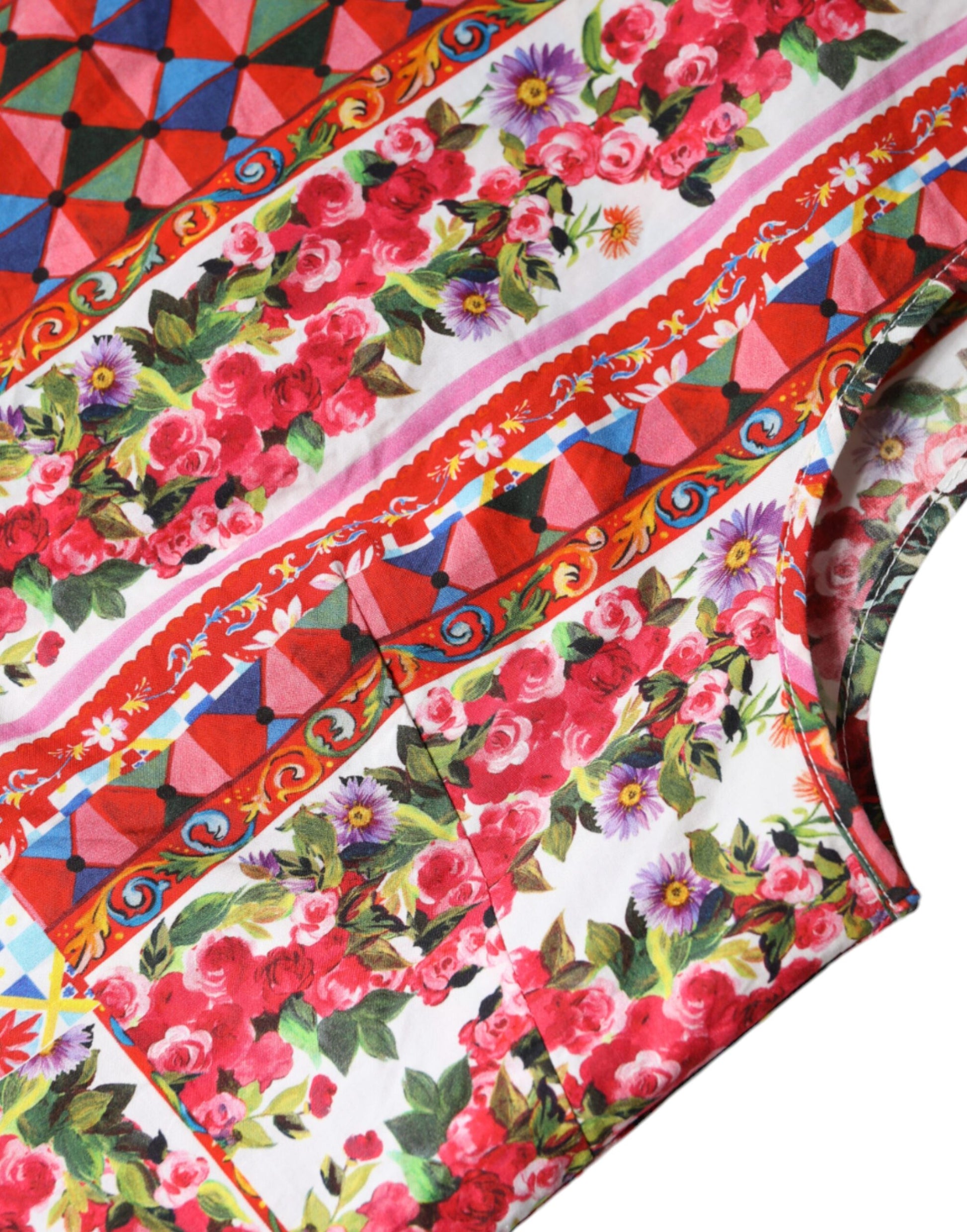 Mehrfarbiges Carretto-Tanktop aus Baumwolle mit Blumenmuster
