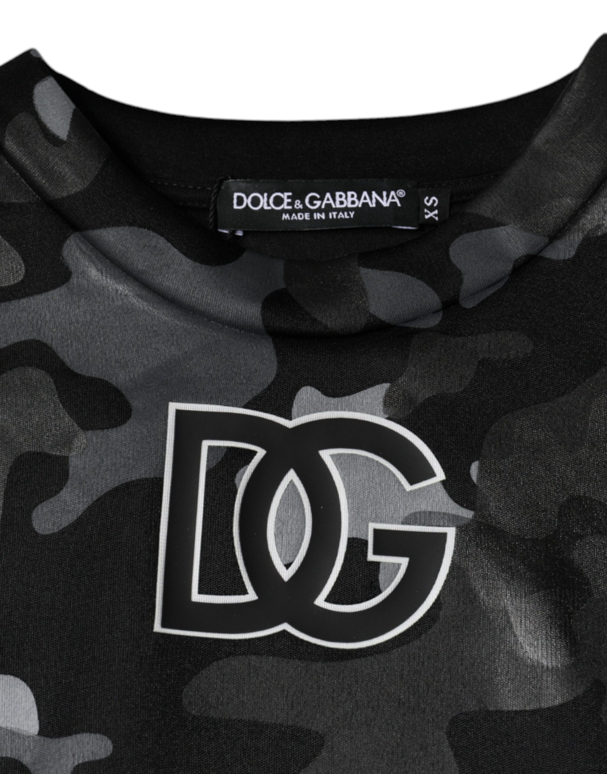 Schwarzer Camouflage-Sweatshirt mit Rundhalsausschnitt