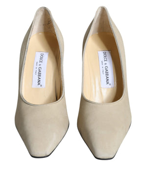 Beige Wildleder High Heels Pumps Schuhe