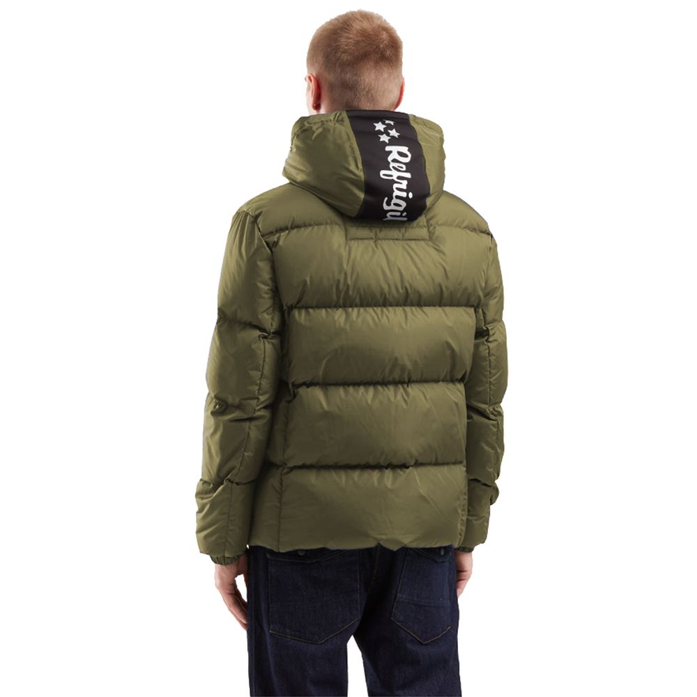 Grüne Nylon Herrenjacke