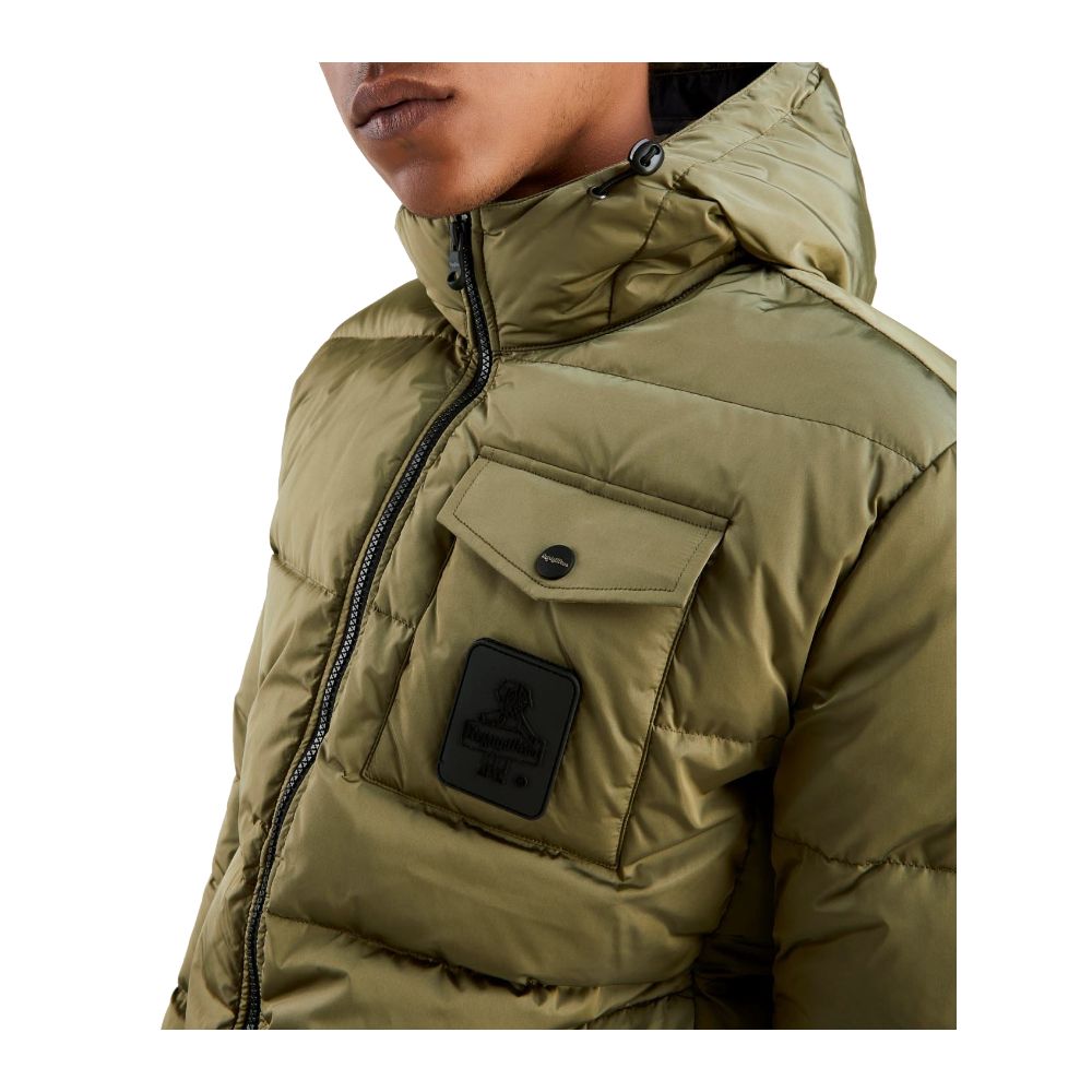 Grüne Nylon Herrenjacke