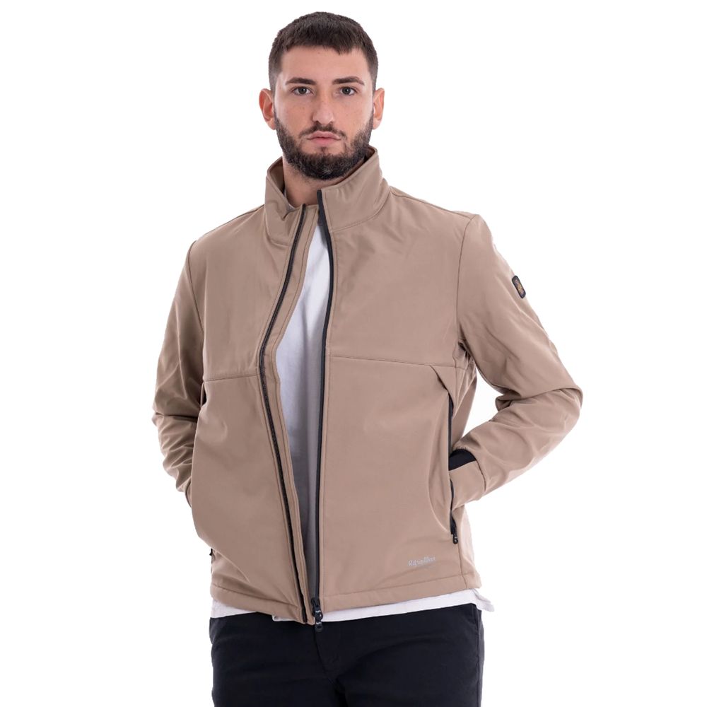 Beige Nylonjacke