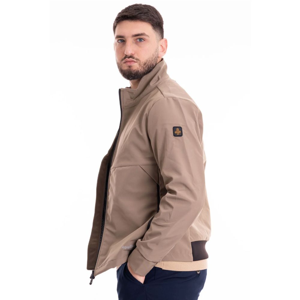 Beige Nylonjacke