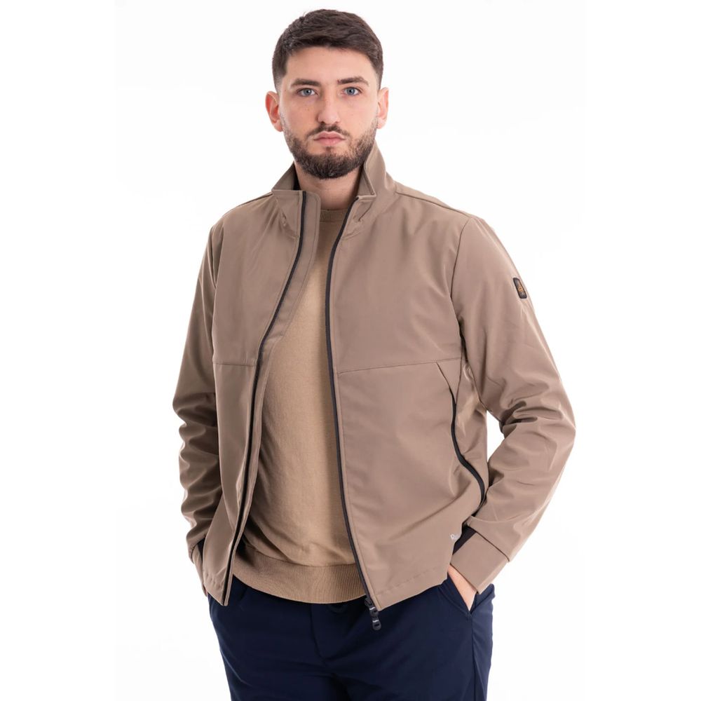 Beige Nylonjacke
