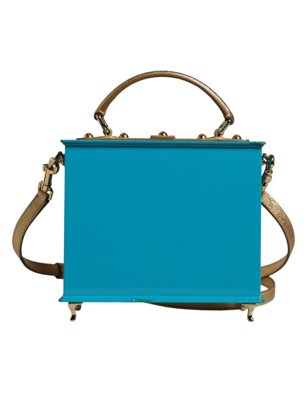 Mehrfarbige Clutch-Umhängetasche aus Holzleder
