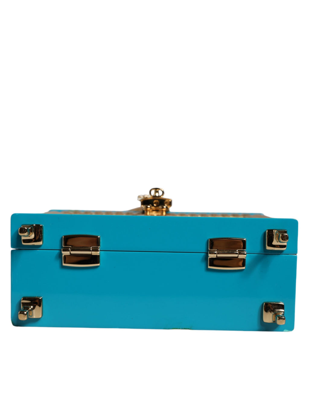 Mehrfarbige Clutch-Umhängetasche aus Holzleder