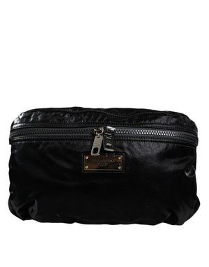 Gürteltasche aus schwarzem Nylongewebe