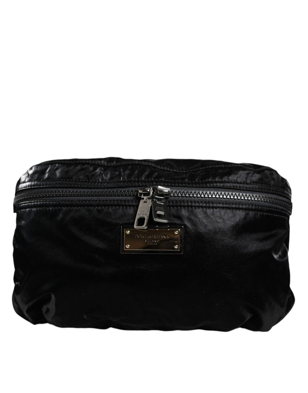 Gürteltasche aus schwarzem Nylongewebe