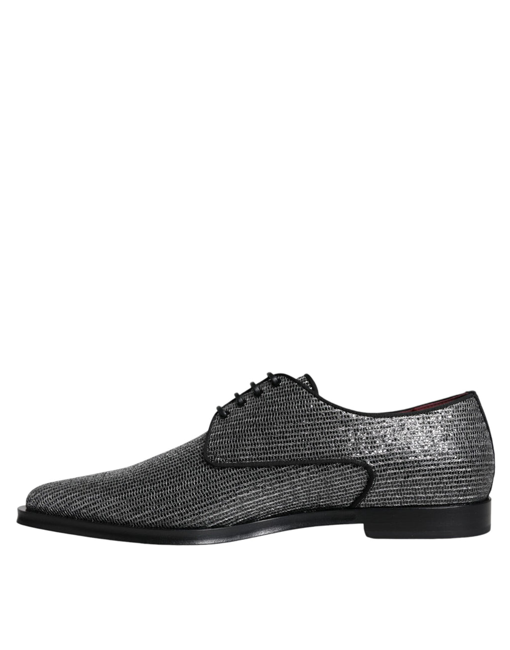 Silberne Derby-Schuhe aus Polyurethan für formelle Anlässe