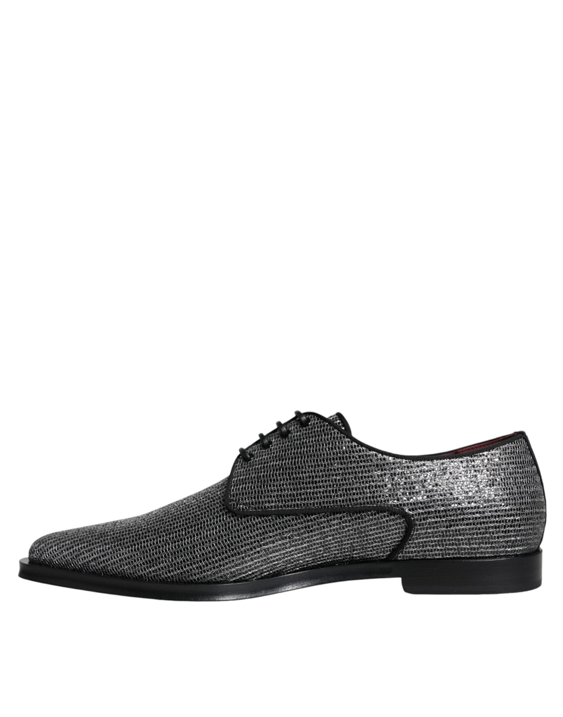Silberne Derby-Schuhe aus Polyurethan für formelle Anlässe