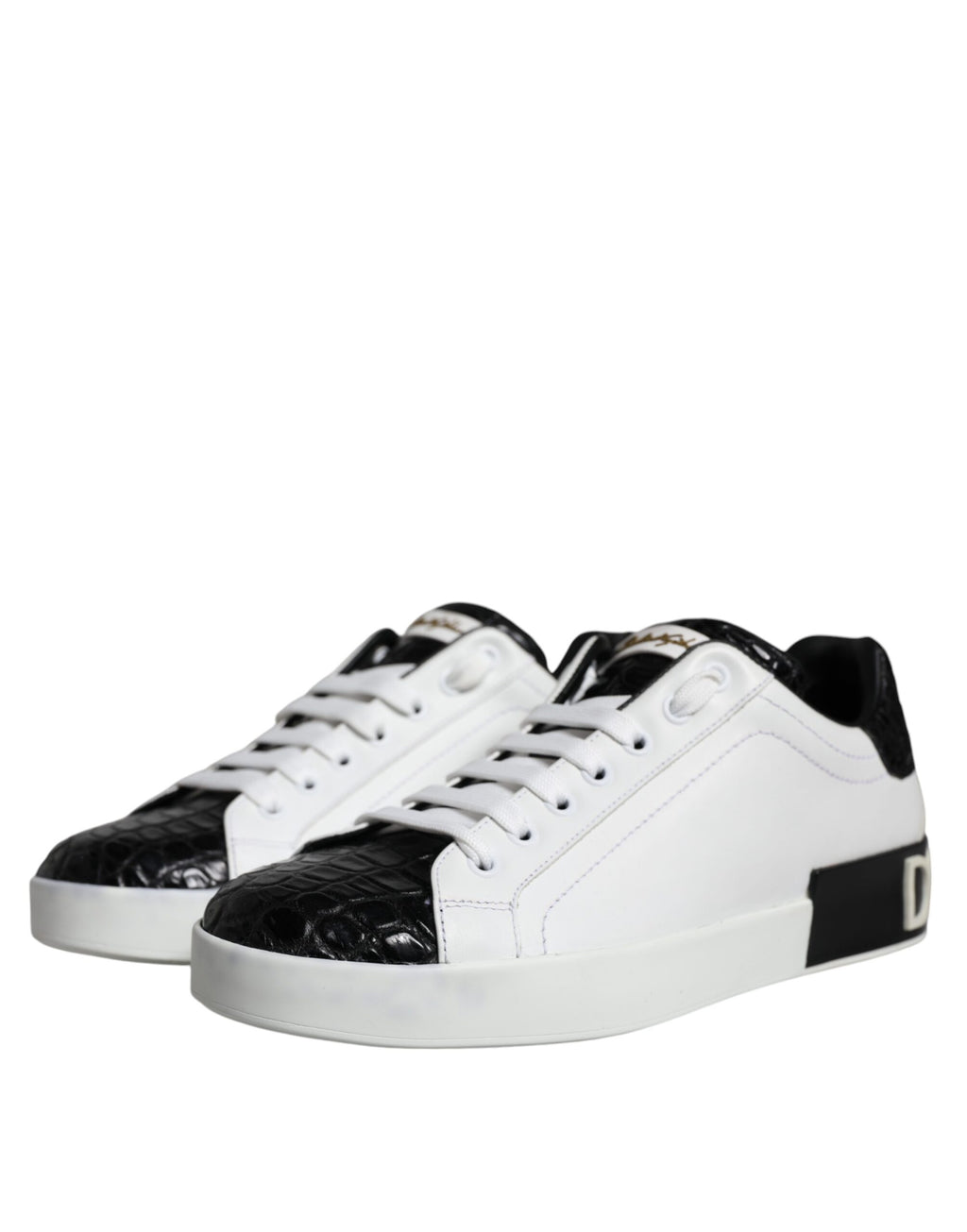 Portofino-Sneakers aus schwarzem Leder mit Logo