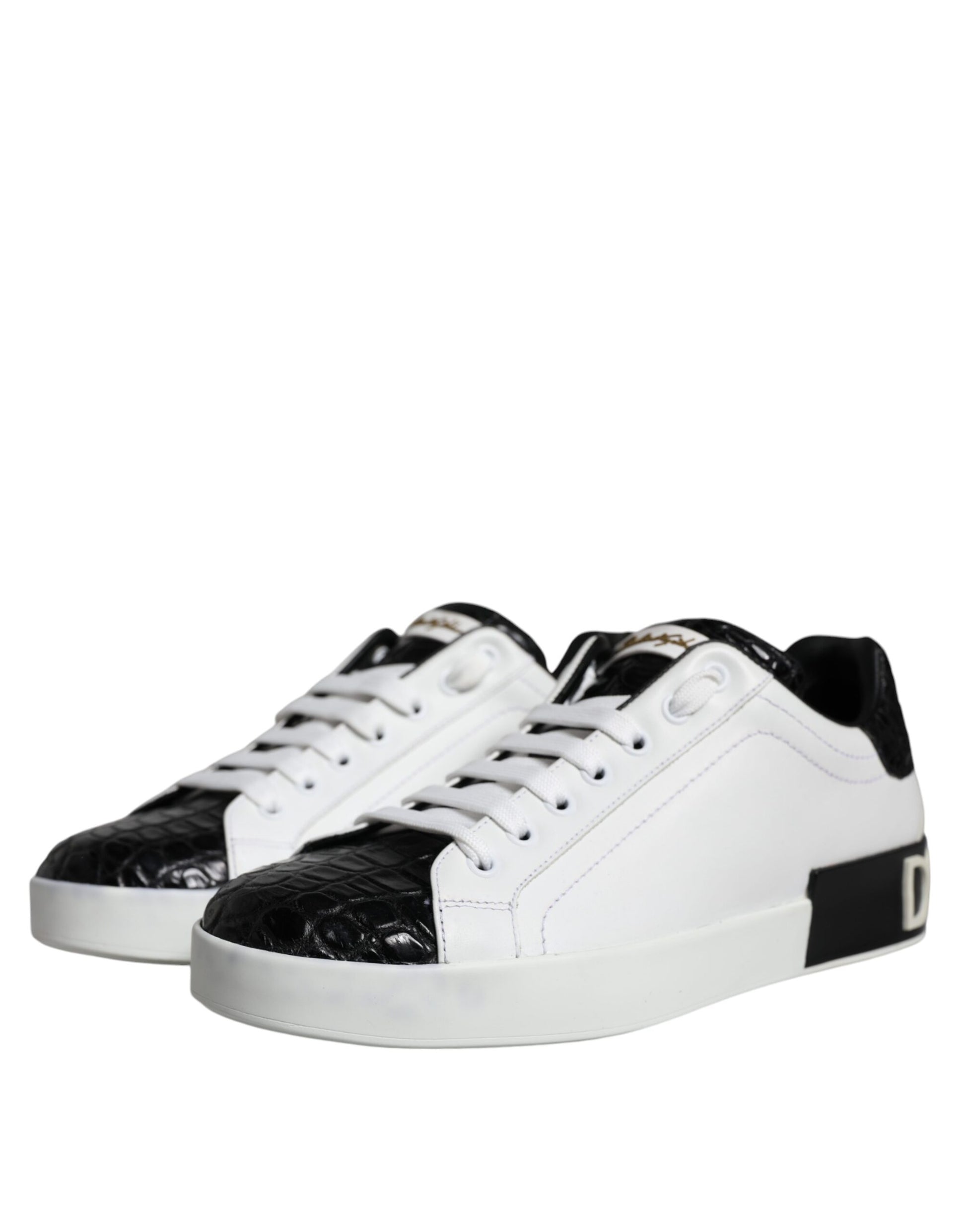 Portofino-Sneakers aus schwarzem Leder mit Logo