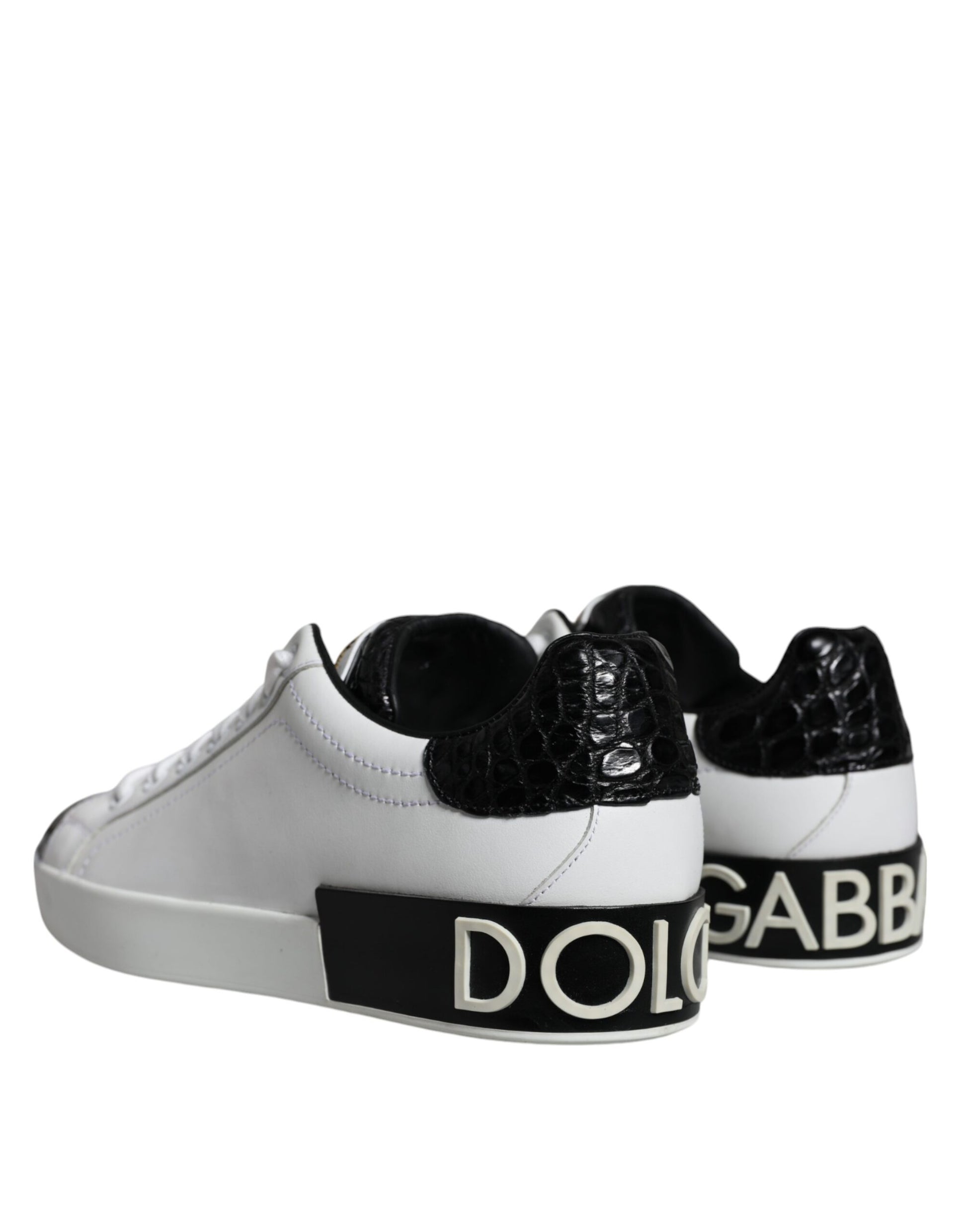 Portofino-Sneakers aus schwarzem Leder mit Logo