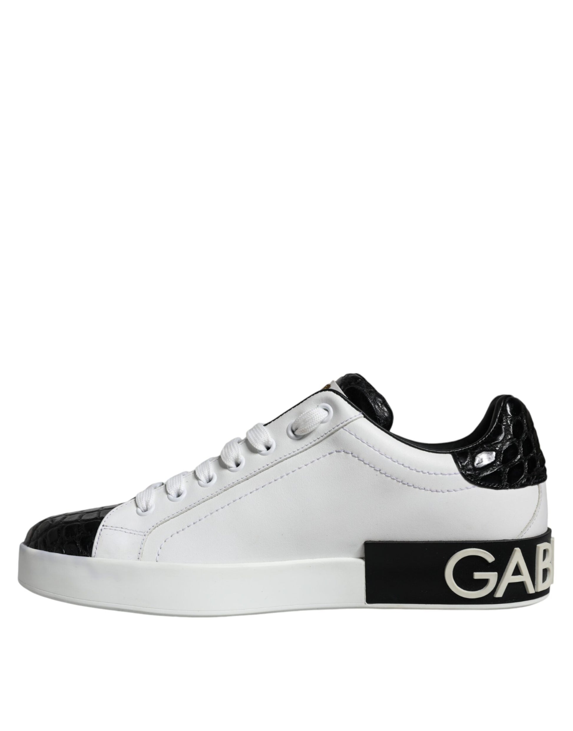 Portofino-Sneakers aus schwarzem Leder mit Logo