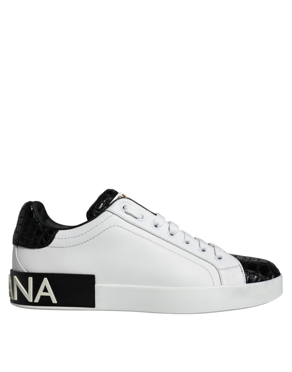Portofino-Sneakers aus schwarzem Leder mit Logo
