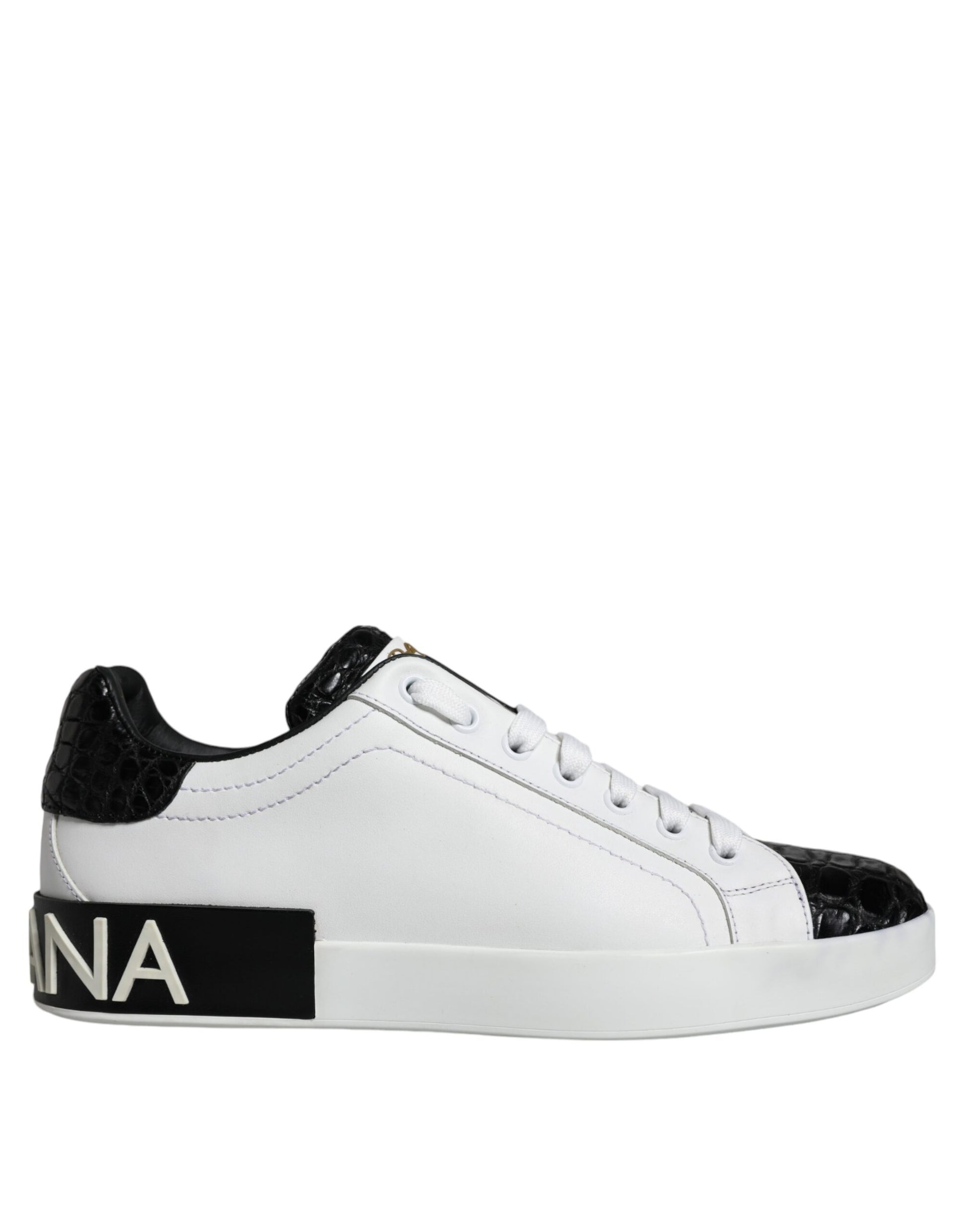 Portofino-Sneakers aus schwarzem Leder mit Logo