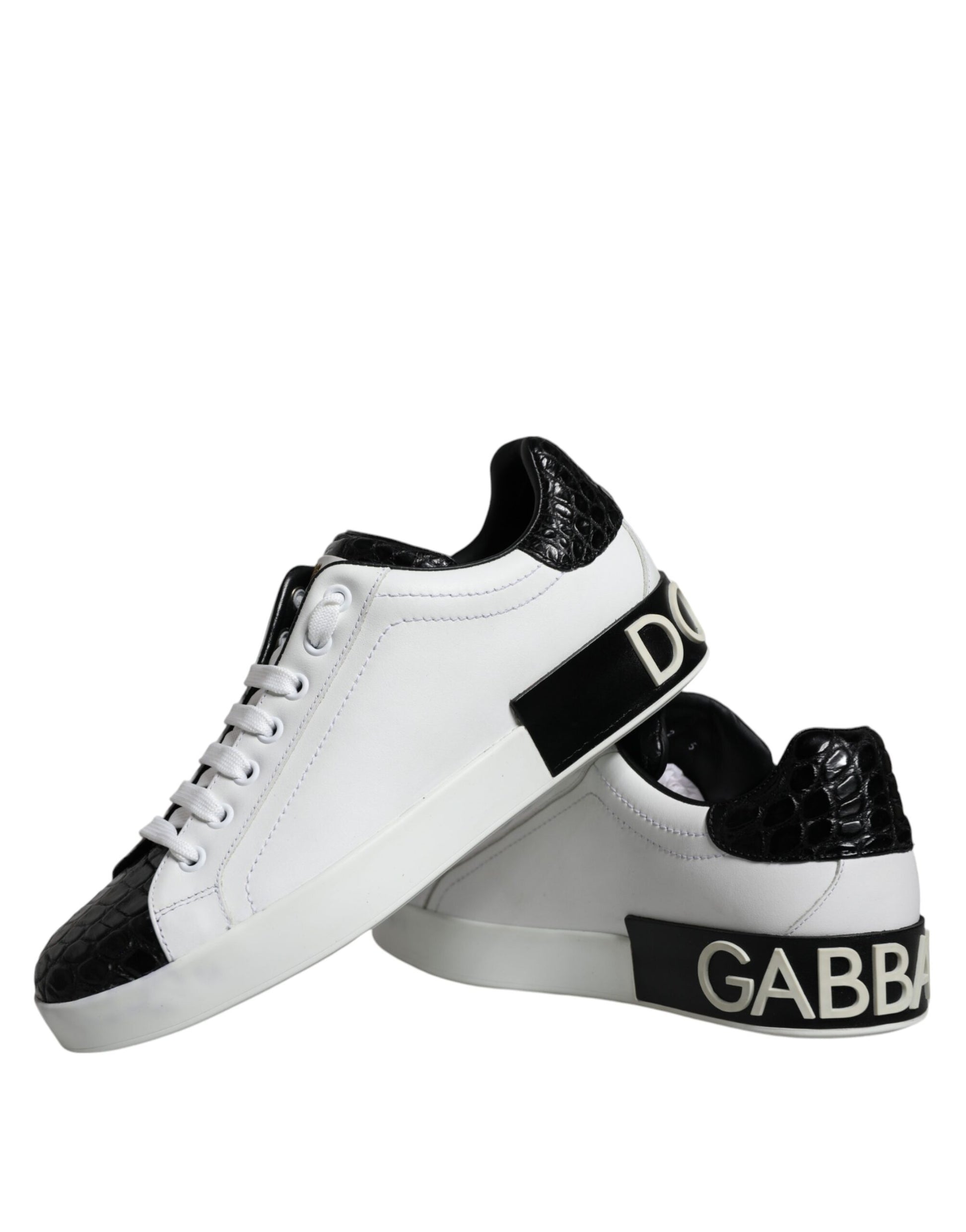 Portofino-Sneakers aus schwarzem Leder mit Logo