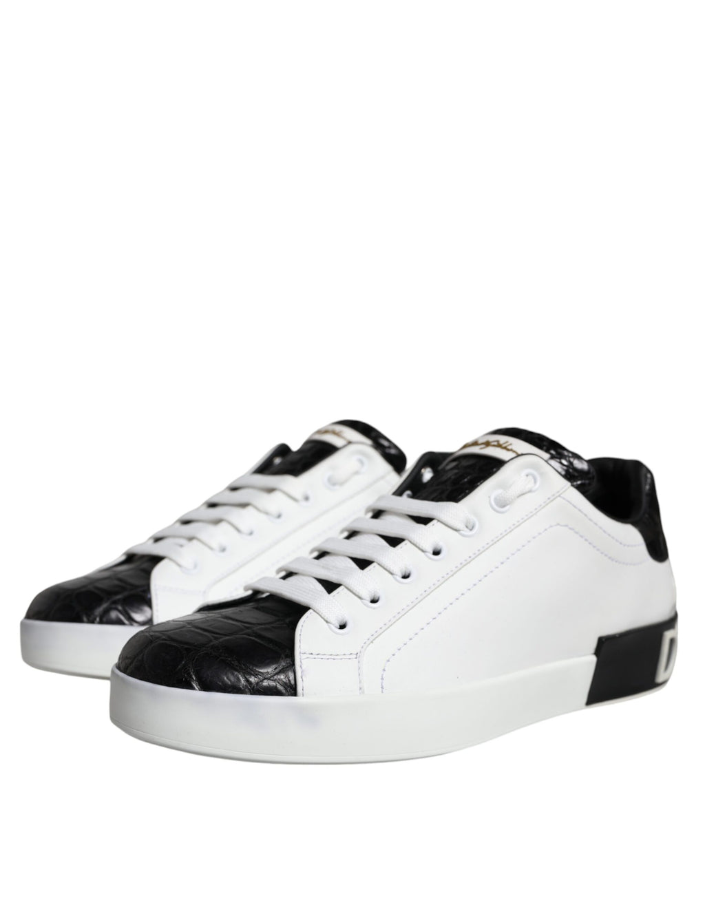Portofino-Sneakers aus schwarzem Leder mit Logo