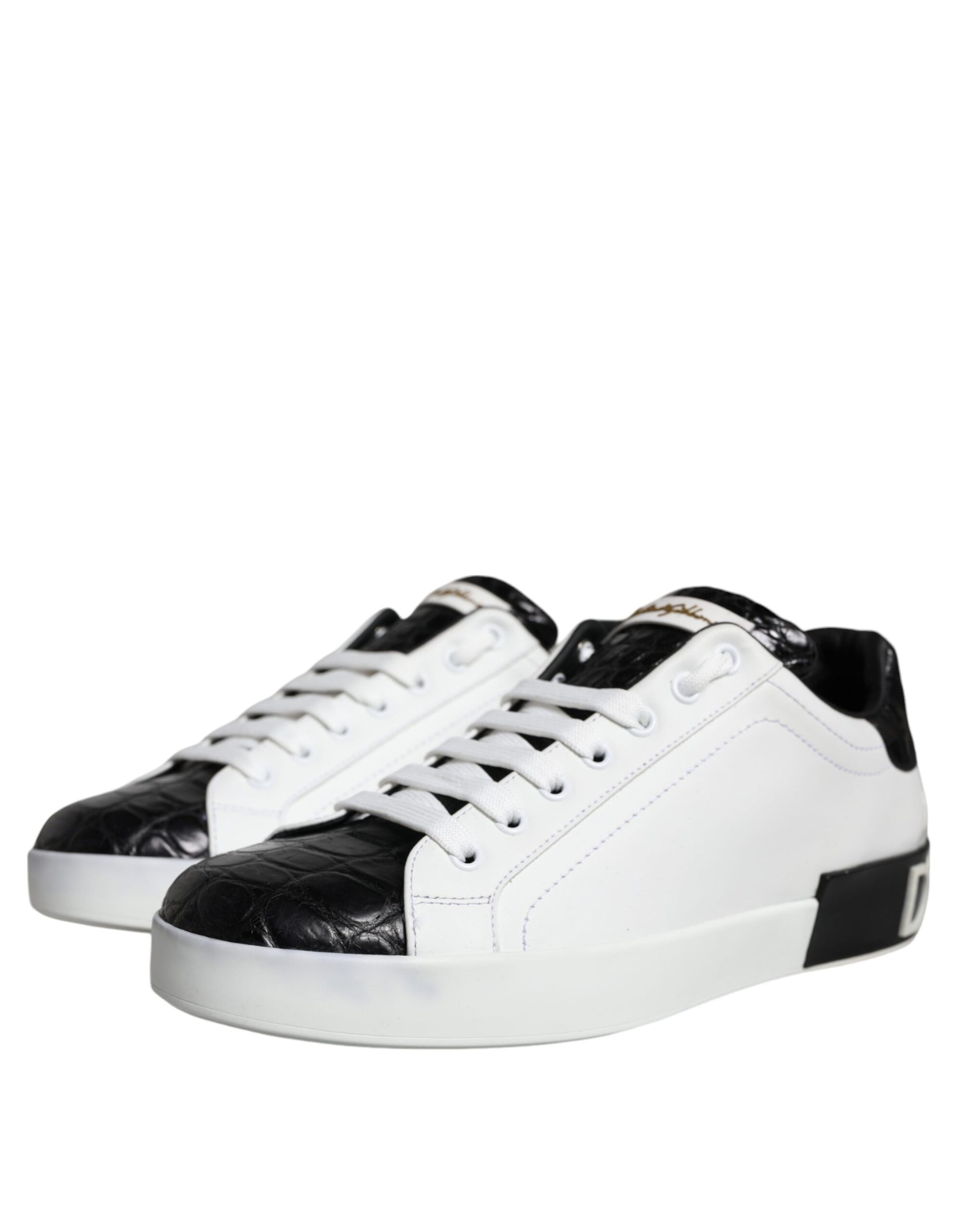 Portofino-Sneakers aus schwarzem Leder mit Logo