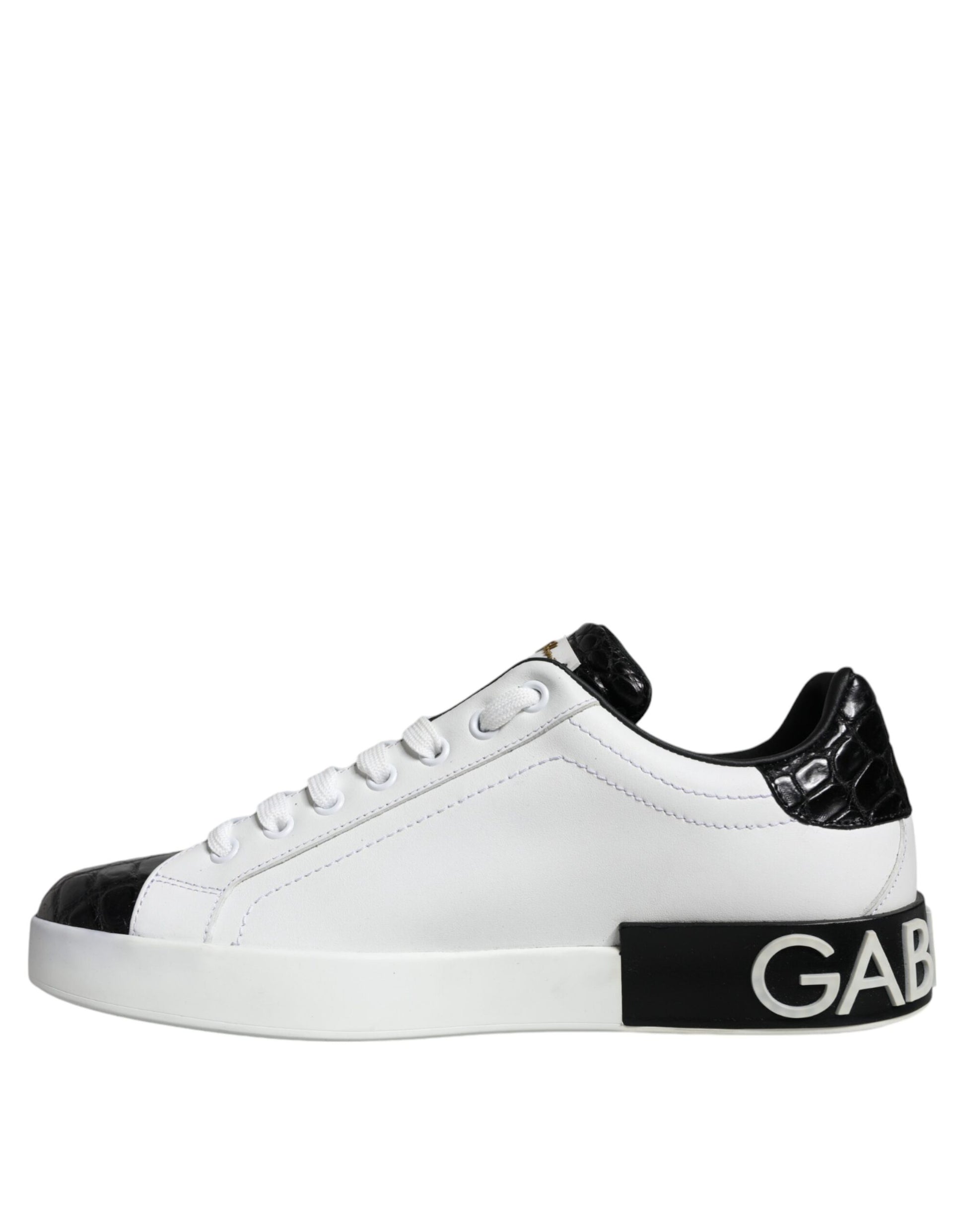 Portofino-Sneakers aus schwarzem Leder mit Logo