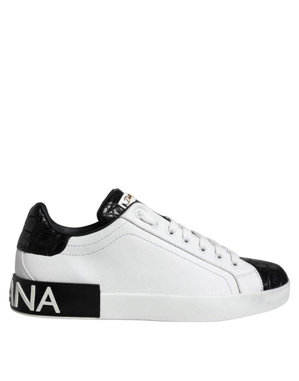 Portofino-Sneakers aus schwarzem Leder mit Logo