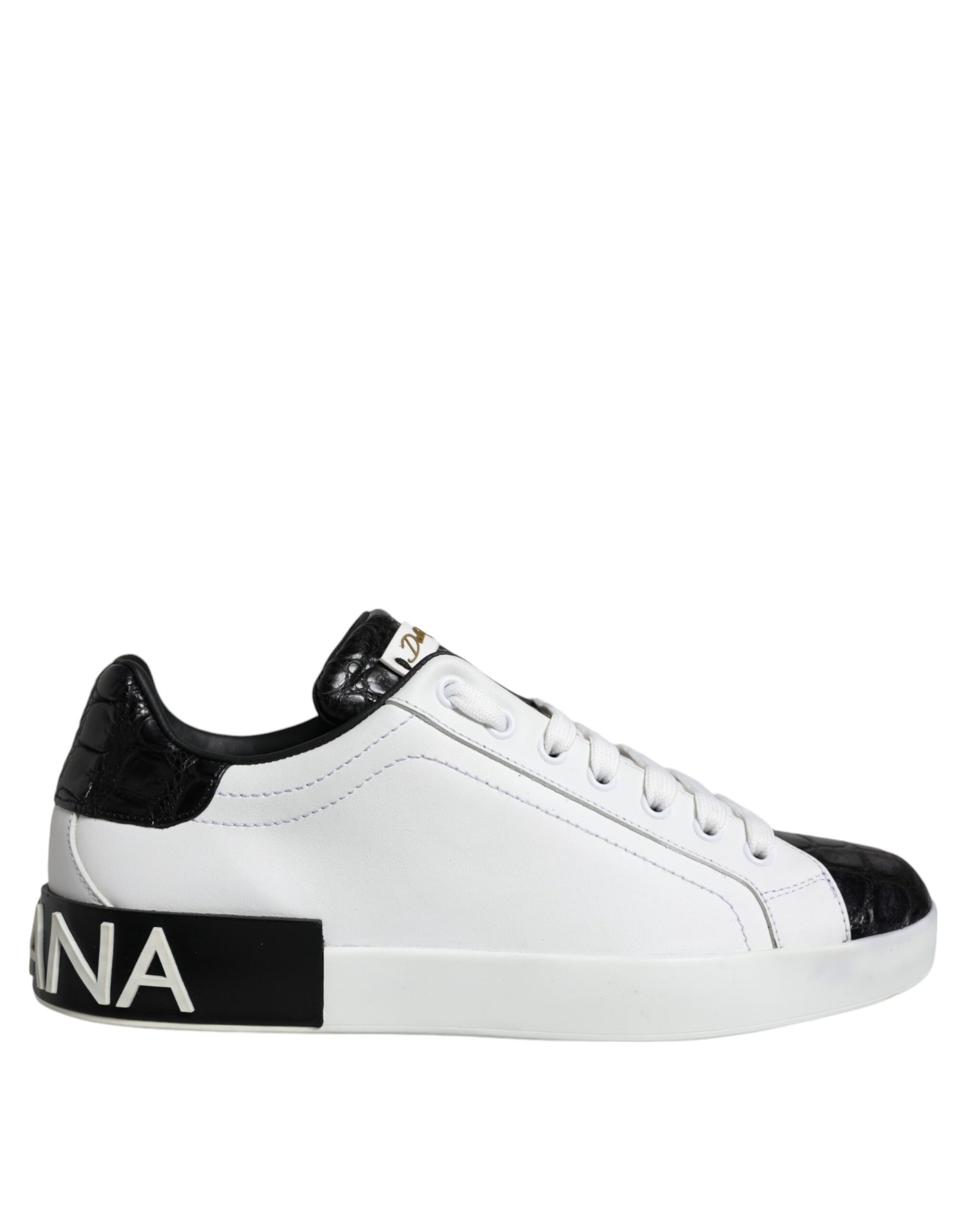 Portofino-Sneakers aus schwarzem Leder mit Logo