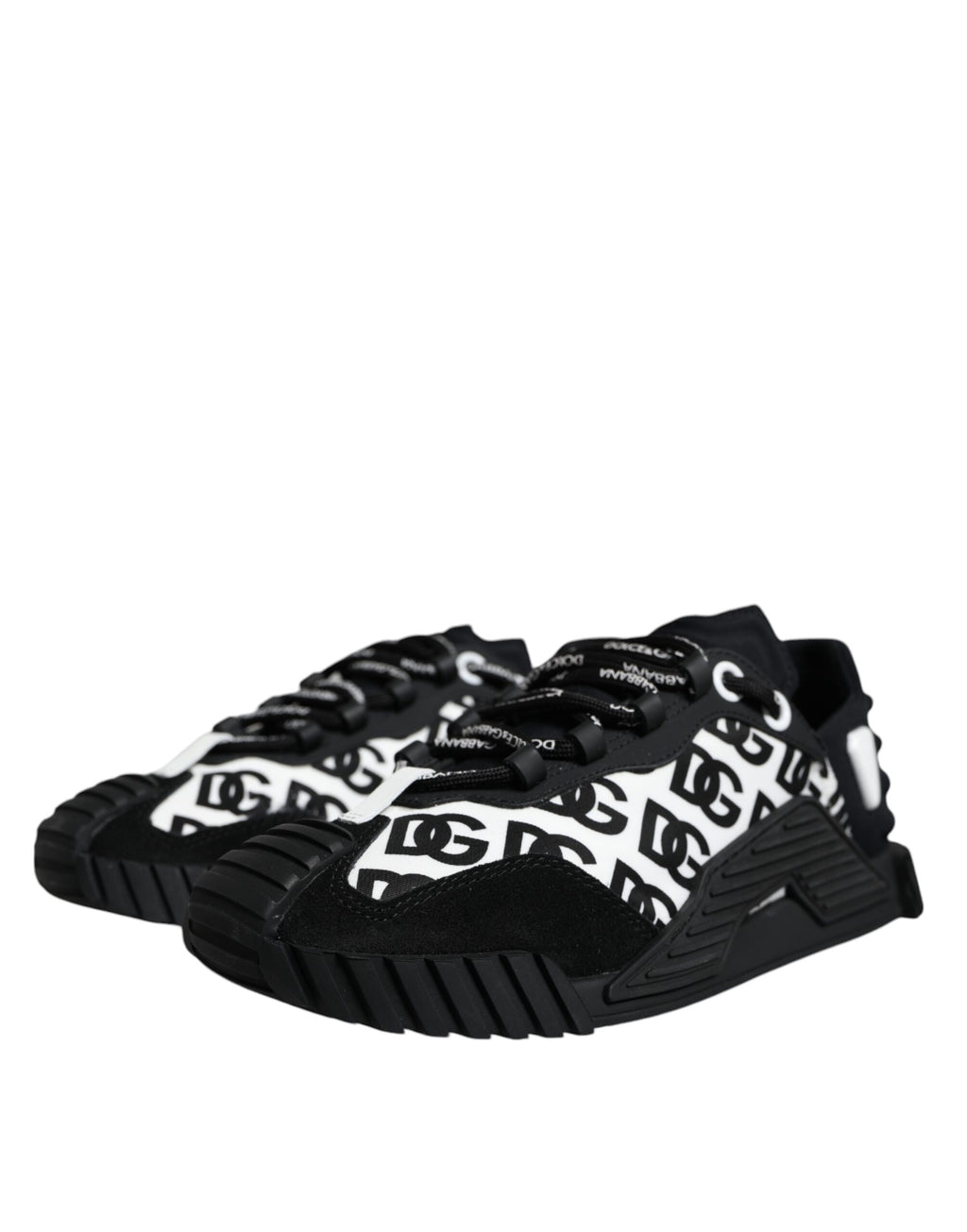 Schwarze Low Top NS1 Sneakers mit Logo und Schnürung