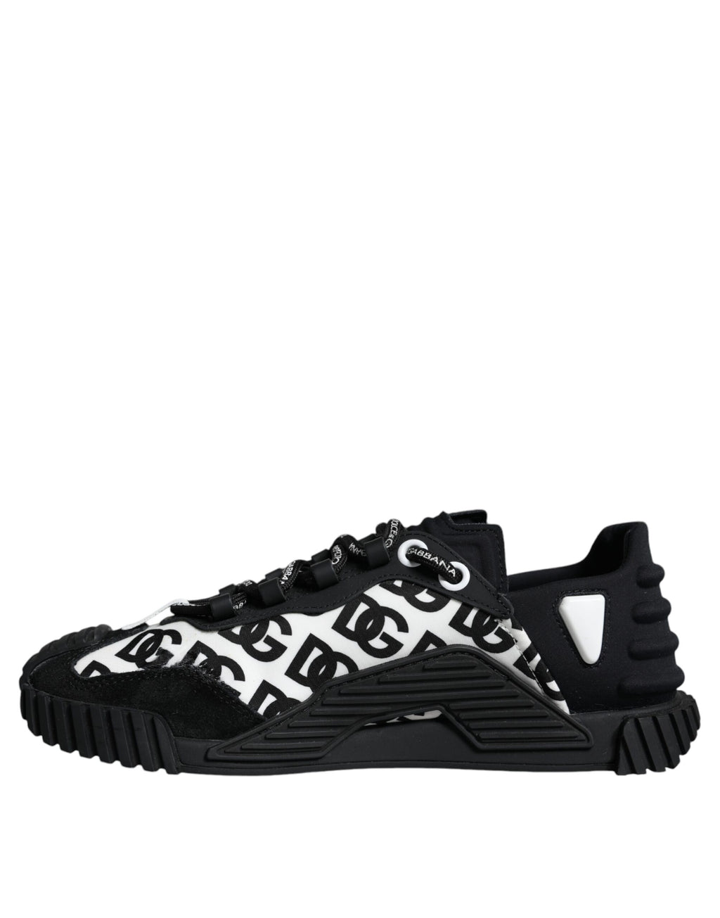 Schwarze Low Top NS1 Sneakers mit Logo und Schnürung