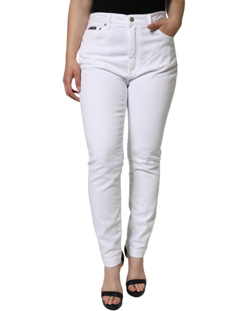 Weiße Skinny Jeans AUDREY aus Baumwollstretch