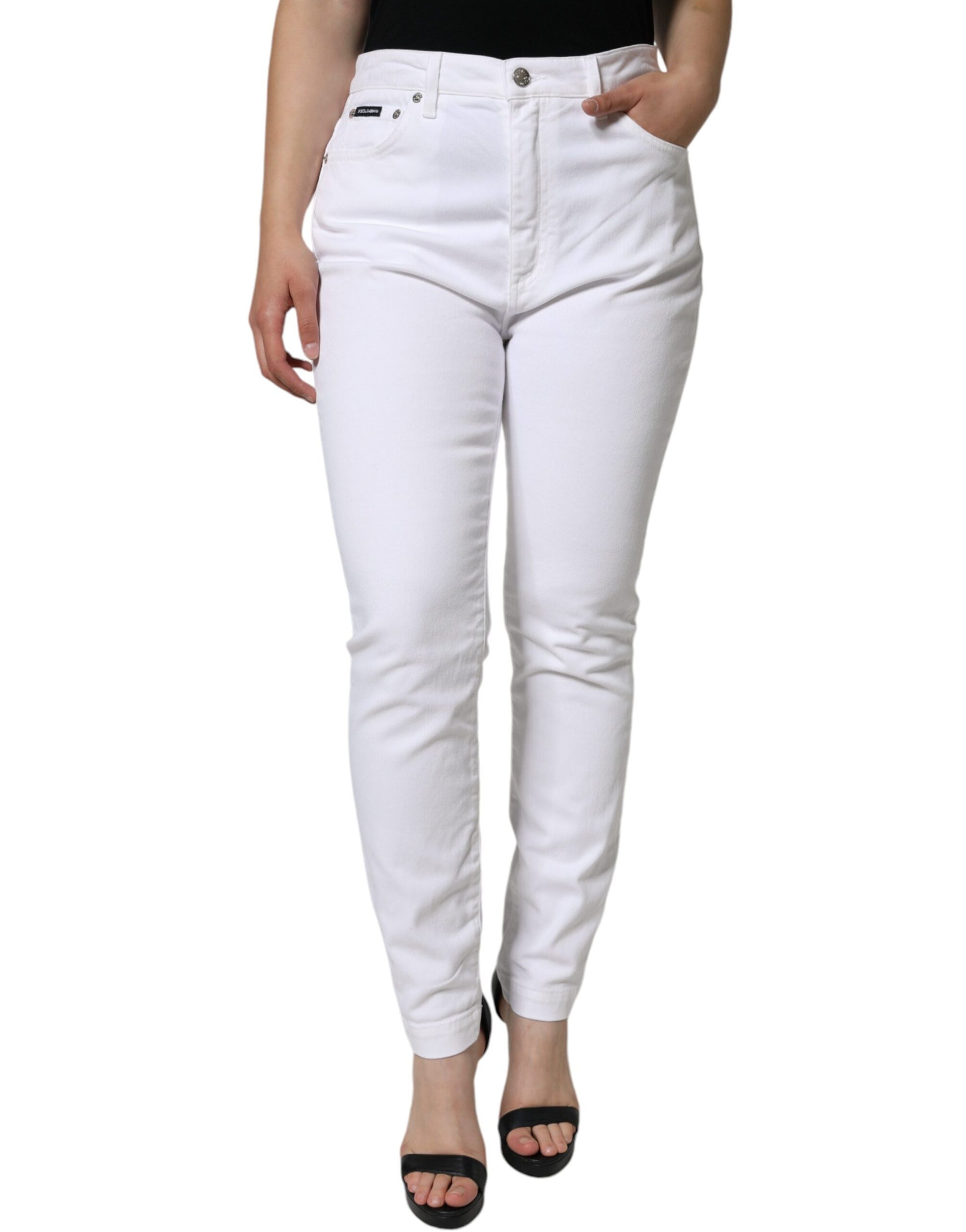 Weiße Skinny Jeans AUDREY aus Baumwollstretch