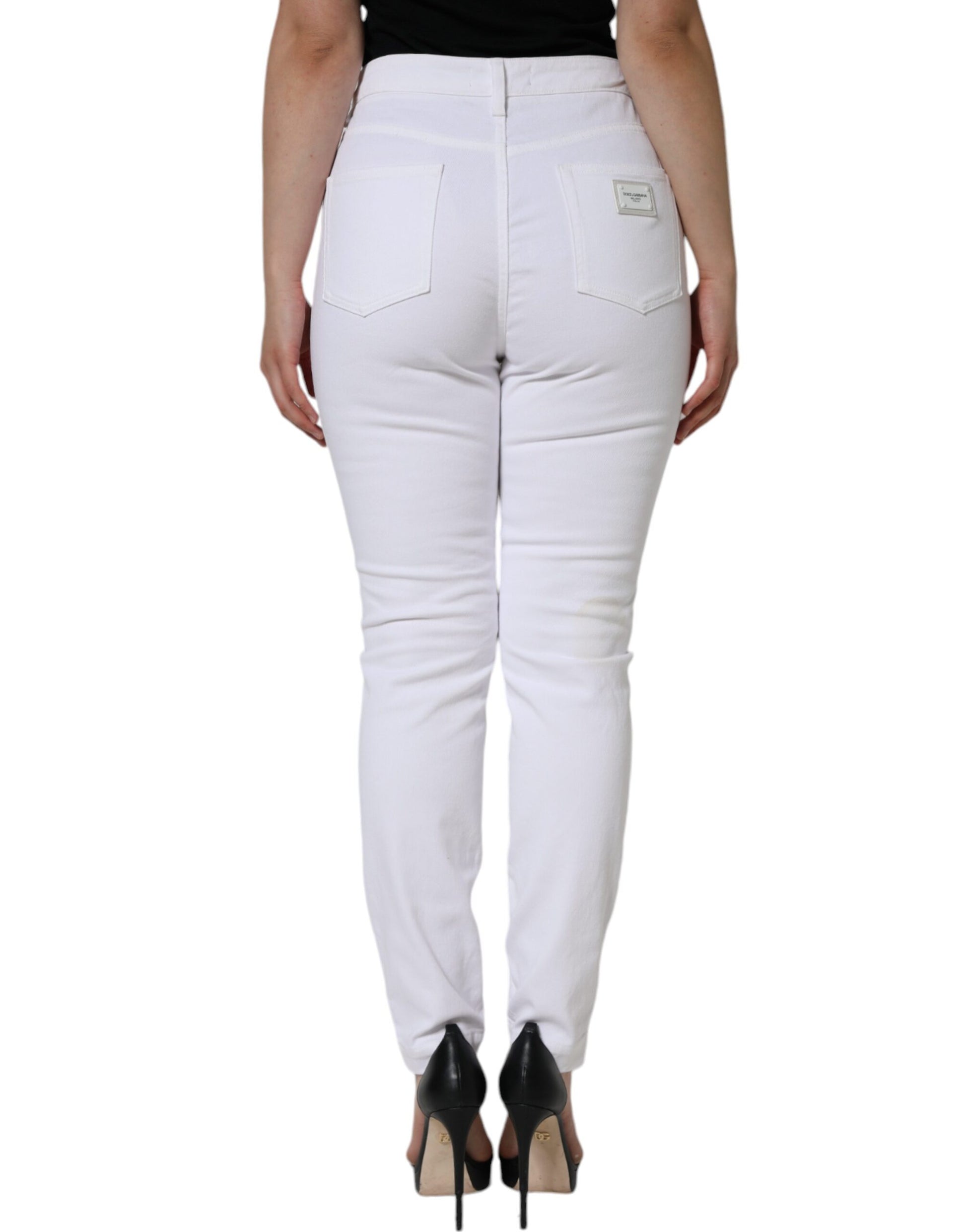 Weiße Skinny Jeans AUDREY aus Baumwollstretch