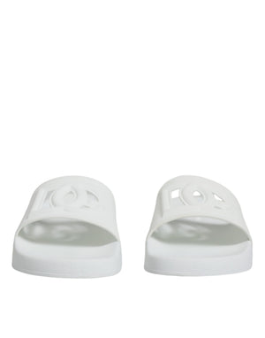 Weiße Gummi-Slides Sandalen Beachwear Schuhe