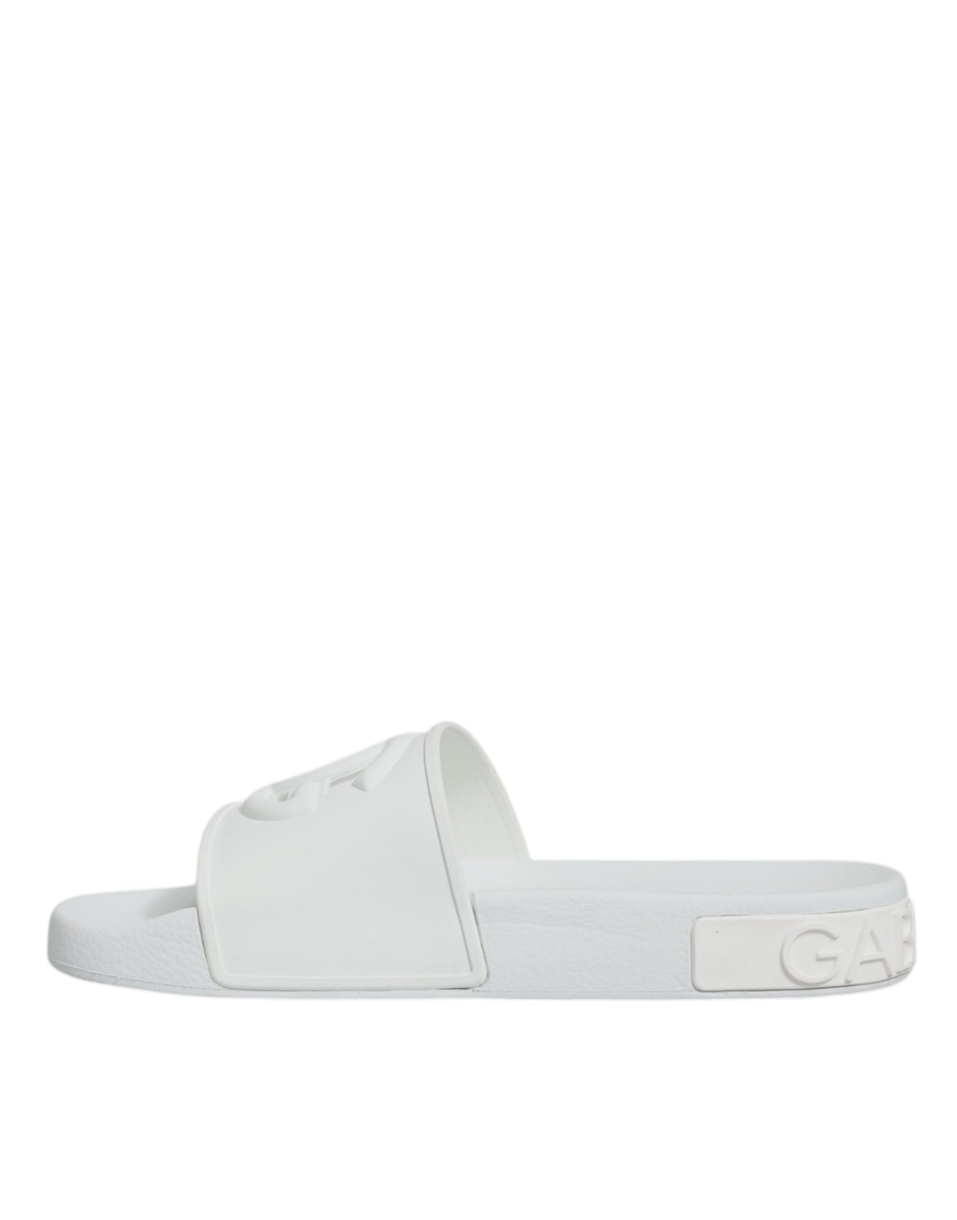 Weiße Gummi-Slides Sandalen Beachwear Schuhe
